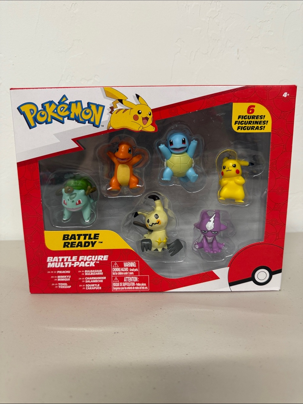 Pokemon Battle Figure Toy set 6 pcs figures Charmander Pikachu Squirtle